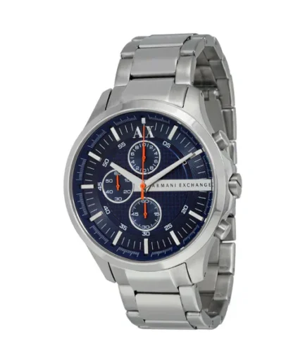 Armani Exchange Silver Stainless Steel Blue Dial Chronograph Quartz Watch for Gents – AX2155