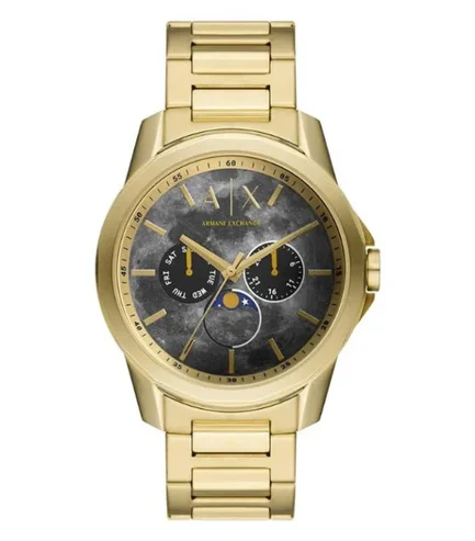 Armani Exchange Men’s Quartz Gold Stainless Steel Grey Dial 44mm Watch AX1737