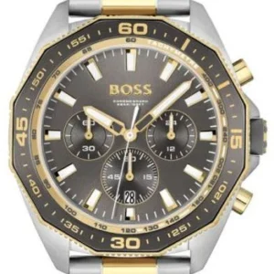 HUGO BOSS Energy Two-tone Stainless Steel Grey Dial Chronograph Quartz Watch for Gents – 1513974