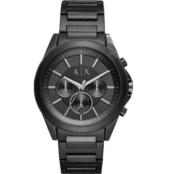 Armani Exchange Black Stainless Steel Black Dial Chronograph Quartz Watch for Gents – AX2601 - Image 2