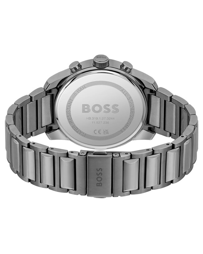 HUGO BOSS Trace Grey Stainless Steel Grey Dial Chronograph Quartz Watch for Gents – 1514005 - Image 3
