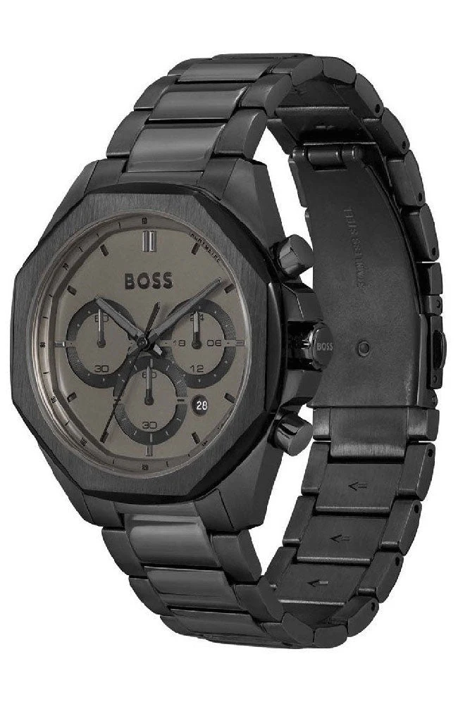 Hugo Boss Cloud Grey Stainless Steel Grey Dial Chronograph Quartz Watch for Gents – 1514016 - Image 5