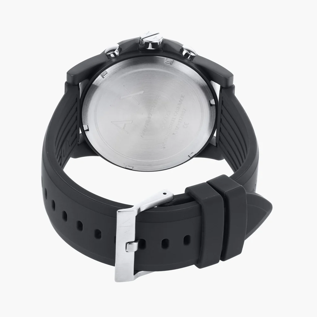 Armani Exchange Grey Silicone Strap Grey Dial Chronograph Quartz Watch for Gents – AX7123 - Image 4