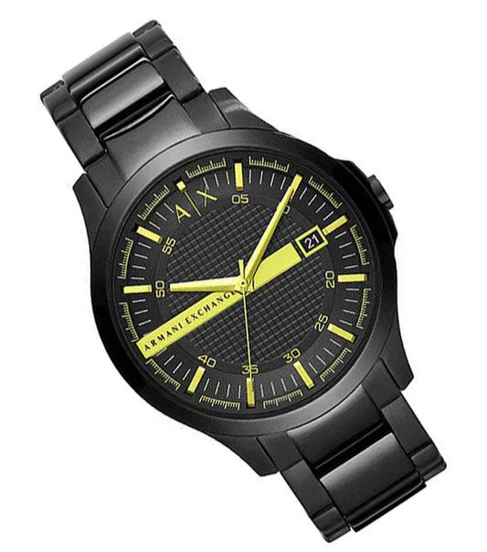 Armani Exchange Black Stainless Steel Black Dial Quartz Watch for Gents – AX2407 - Image 2