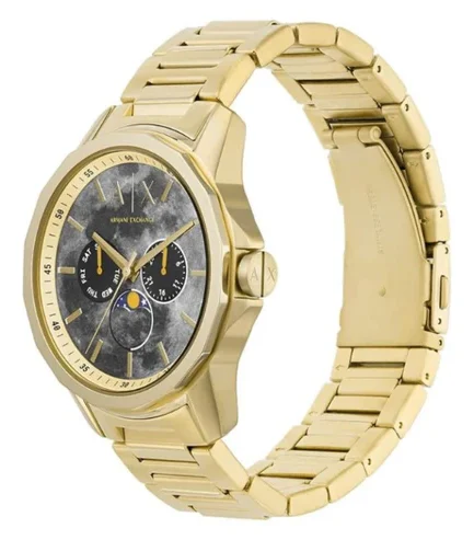Armani Exchange Men’s Quartz Gold Stainless Steel Grey Dial 44mm Watch AX1737 - Image 2