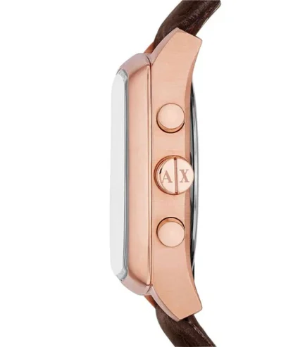 Armani Exchange Men’s Quartz Brown Leather Strap Brown Dial 40mm Watch AX2252 - Image 2