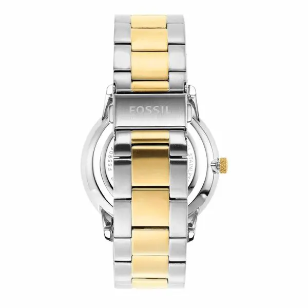 Fossil Moonphase Two-Tone Stainless Steel Black Dial Quartz Watch for Gents – FS5906 - Image 3