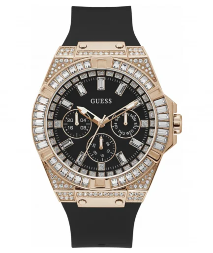 Guess Men’s Quartz Black Silicone Strap Black Dial 47mm Watch GW0208G4