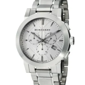 Burberry The City Silver Stainless Steel Silver Dial Chronograph Quartz Watch for Gents – BU9350