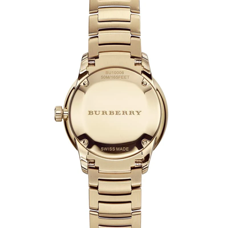 Burberry The Classic Gold Stainless Steel Gold Dial Quartz Watch for Gents – BU10006 - Image 5