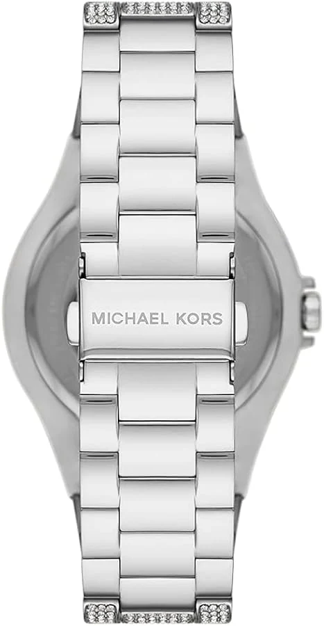 Michael Kors Lennox Silver Stainless Steel Blue Dial Chronograph Quartz Watch for Ladies – MK6990 - Image 4