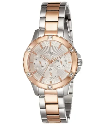 Guess Mist Two-tone Stainless Steel Silver Dial Quartz Watch for Ladies – W0443L4