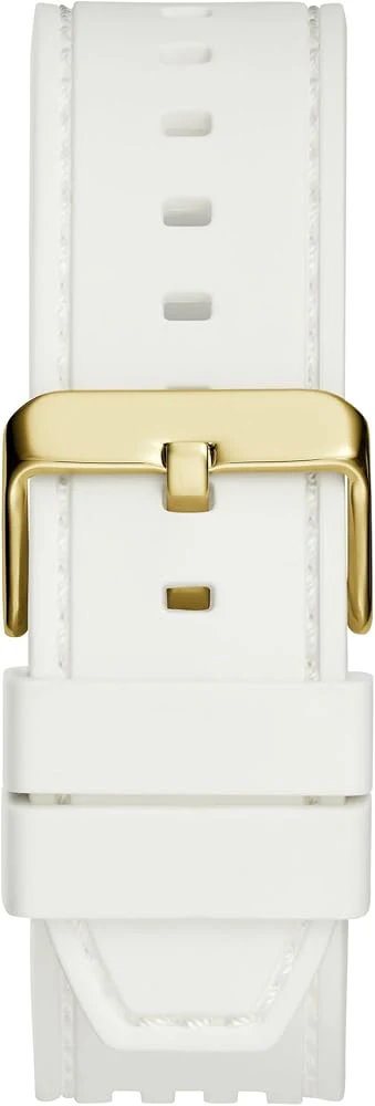 Guess Men’s Quartz White Silicone Strap Champagne Dial 42mm Watch GW0499G5 - Image 3