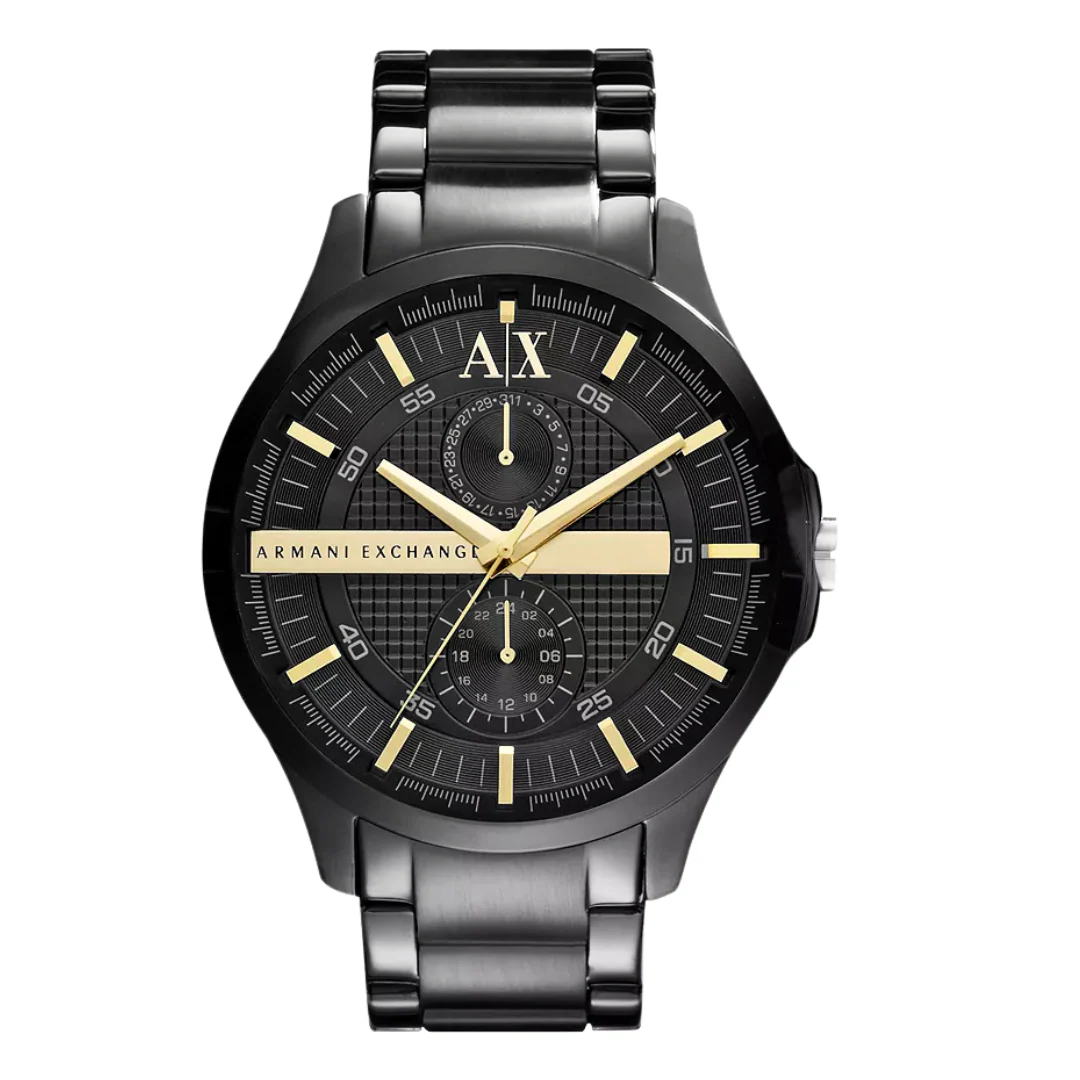 Armani Exchange Black Stainless Steel Black Dial Quartz Watch for Gents – AX2121 - Image 4