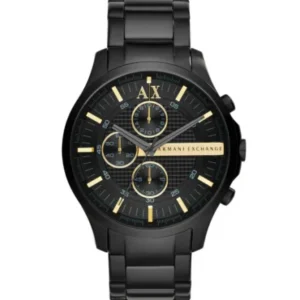 Armani Exchange Black Stainless Steel Black Dial Chronograph Quartz Watch for Gents – AX2164