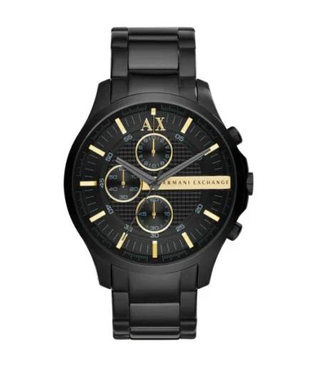Armani Exchange Black Stainless Steel Black Dial Chronograph Quartz Watch for Gents – AX2164