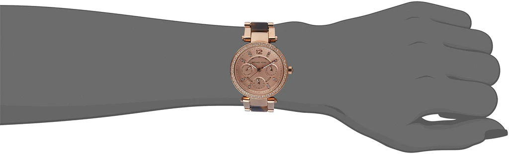 Michael Kors Parker Two-tone Stainless Steel Rose Gold Dial Quartz Watch for Ladies – MK5841 - Image 2