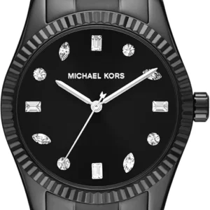 Michael Kors Lexington Black Stainless Steel Black Dial Quartz Watch for Ladies – MK7442