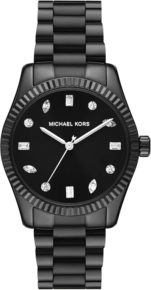 Michael Kors Lexington Black Stainless Steel Black Dial Quartz Watch for Ladies – MK7442