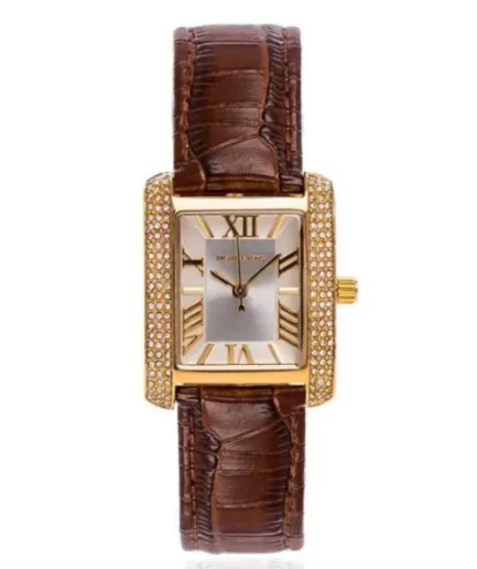 Michael Kors Emery Brown Leather Strap White Dial Quartz Watch for Ladies – MK2335