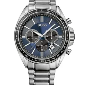 HUGO BOSS Driver Sport Silver Stainless Steel Blue Dial Chronograph Quartz Watch for Gents – 1513081