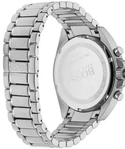 HUGO BOSS Driver Sport Silver Stainless Steel Blue Dial Chronograph Quartz Watch for Gents – 1513081 - Image 2