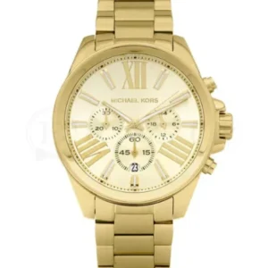 Michael Kors Gold Stainless Steel Gold Dial Chronograph Quartz Watch for Ladies – MK5711