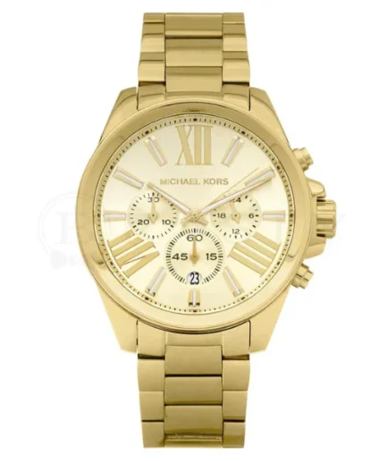 Michael Kors Gold Stainless Steel Gold Dial Chronograph Quartz Watch for Ladies – MK5711