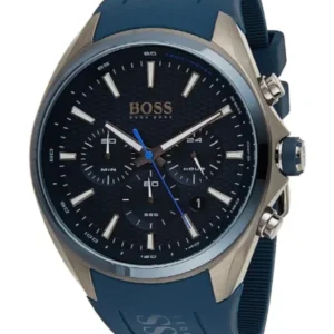 HUGO BOSS Sport Blue Silicone Strap Blue Dial Chronograph Quartz Watch for Gents – 1513856