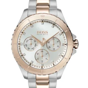 HUGO BOSS Premiere Two-tone Stainless Steel Silver Dial Quartz Watch for Ladies – 1502446