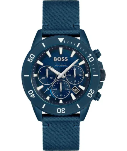 HUGO BOSS Admiral Blue Plastic/Resin Strap Blue Dial Chronograph Quartz Watch for Gents – 1513919