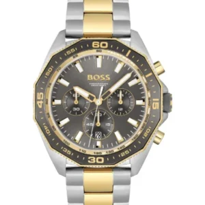 HUGO BOSS Energy Two-tone Stainless Steel Grey Dial Chronograph Quartz Watch for Gents – 1513974