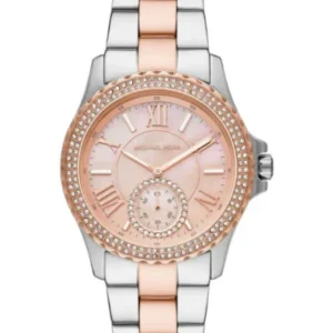 Michael Kors Everest Two-tone Stainless Steel Mother Of Pearl Dial Quartz Watch for Ladies – MK-7402