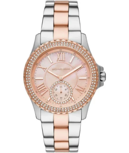 Michael Kors Everest Two-tone Stainless Steel Mother Of Pearl Dial Quartz Watch for Ladies – MK-7402