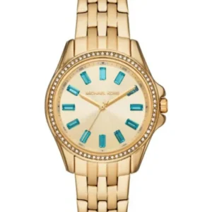 Michael Kors Pilot Pave Gold Stainless Steel Gold Dial Quartz Watch for Ladies – MK-7366