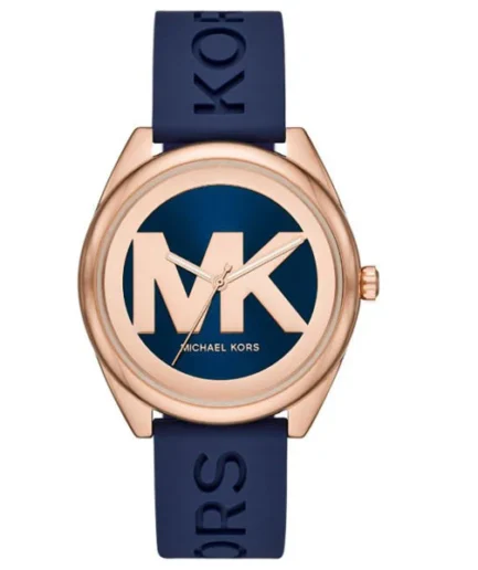 Michael Kors Janelle Blue Silicone Strap Blue Dial Quartz Watch for Ladies – MK-7140