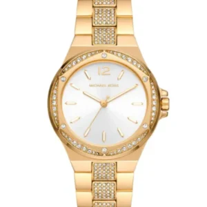 Michael Kors Lennox Gold Stainless Steel Silver Dial Quartz Watch for Ladies – MK-7361
