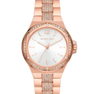 Michael Kors Lennox Rose Gold Stainless Steel Silver Dial Quartz Watch for Ladies – MK-7362
