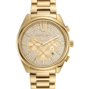 Michael Kors Janelle Gold Stainless Steel Gold Dial Chronograph Quartz Watch for Ladies – MK-8995