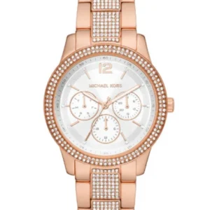 Michael Kors Tibby Rose Gold Stainless Steel Rose Gold Dial Quartz Watch for Ladies – MK-7293
