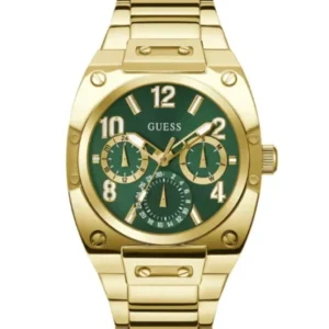 Guess Gold Stainless Steel Green Dial Quartz Watch for Gents – GW0624G2