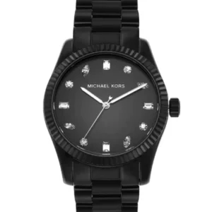 Michael Kors Lexington Black Stainless Steel Black Dial Quartz Watch for Ladies – MK7442