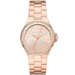 Michael Kors Lennox Rose Gold Stainless Steel Rose Gold Dial Quartz Watch for Ladies – MK7405