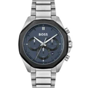 Hugo Boss Cloud Silver Stainless Steel Blue Dial Chronograph Quartz Watch for Gents – 1514015