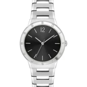 Hugo Boss Breath Silver Stainless Steel Black Dial Quartz Watch for Ladies – 1502647