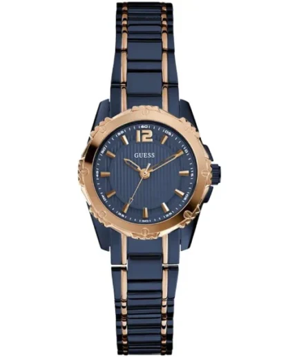 Guess Blue Stainless Steel Blue Dial Quartz Watch for Ladies – W0234L4