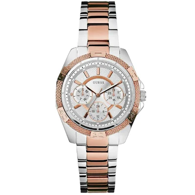Guess Two-tone Stainless Steel Silver Dial Quartz Watch for Ladies – W0235L4