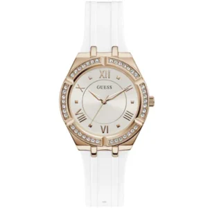Guess Guess White Silicone Strap White Dial Quartz Watch for Ladies – GW0034L2