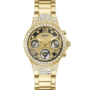 Guess Gold Stainless Steel Gold Dial Quartz Watch for Ladies – GW0320L5