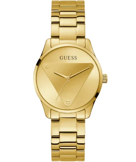 Guess Emblem Gold Stainless Steel Gold Dial Quartz Watch for Ladies – GW0485L1